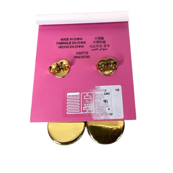 KATE SPADE ♠️ FLOWER EMBLEM EARRINGS NWT - Picture 3 of 6